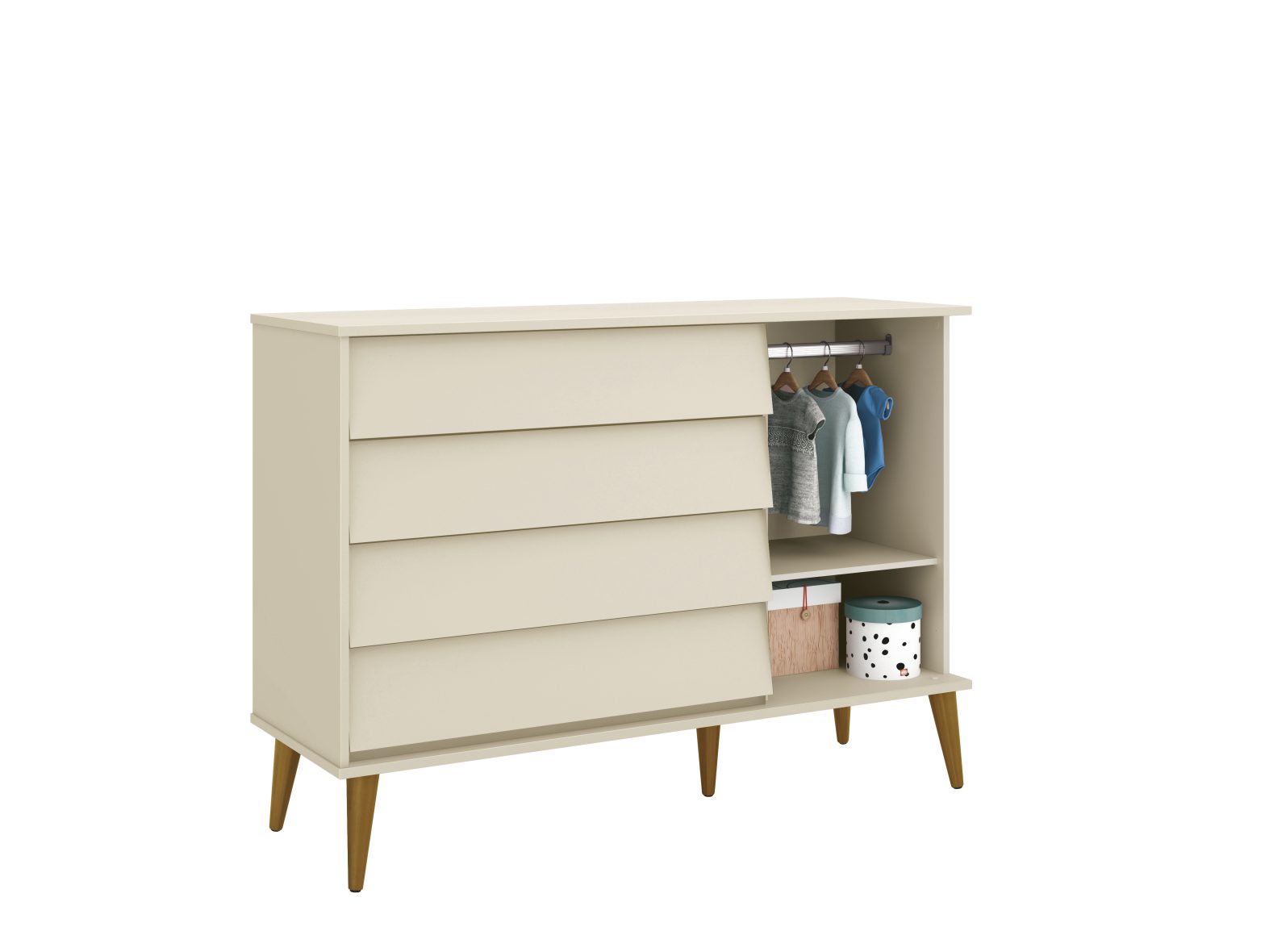 COMODA NOAH SAP RETRO INTERNO- AREIA MADEIRA